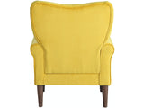 Kyrie Yellow Velvet Accent Chair