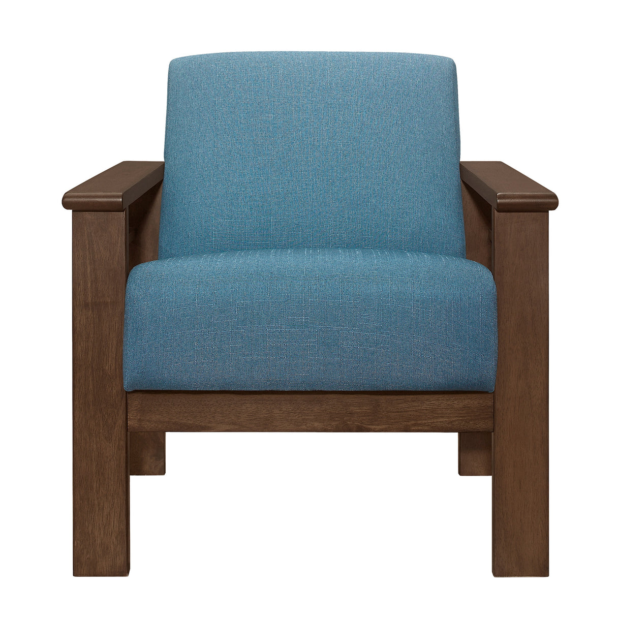 Helena Blue Accent Chair with Storage Arms
