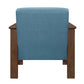 Helena Blue Accent Chair with Storage Arms