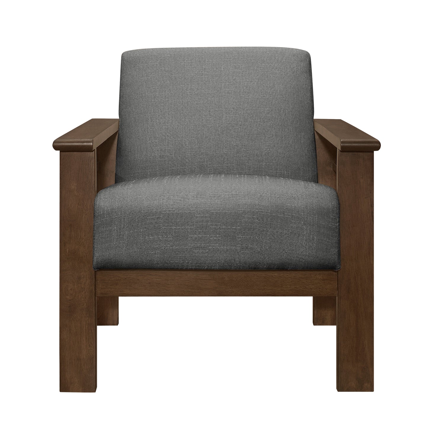 Helena Gray Accent Chair with Storage Arms