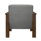 Helena Gray Accent Chair with Storage Arms
