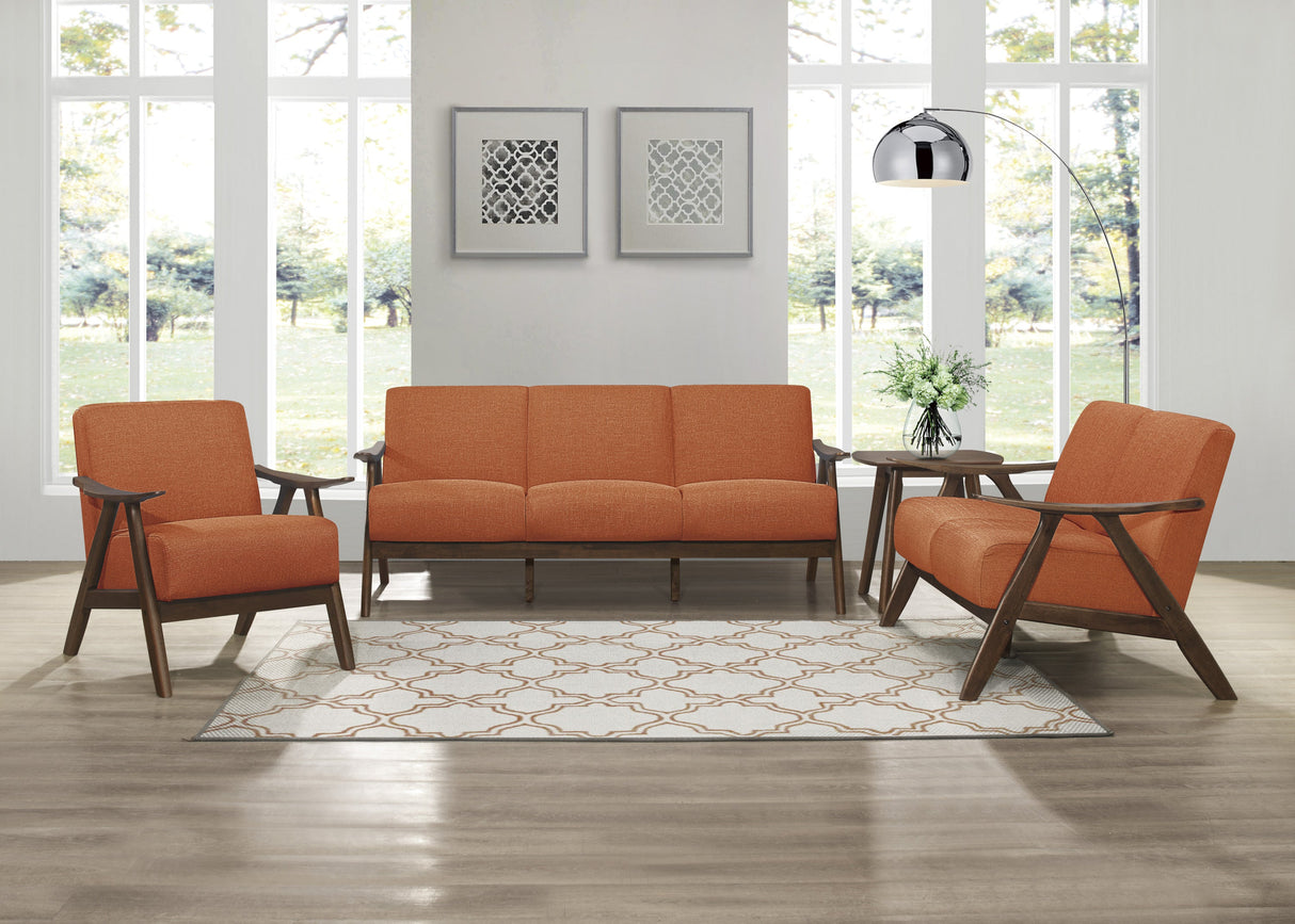 Damala Orange Loveseat