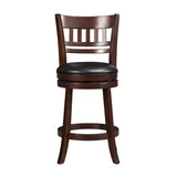 Edmond Dark Cherry Swivel Counter Height Chair