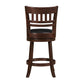 Edmond Dark Cherry Swivel Counter Height Chair