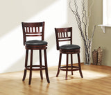 Edmond Dark Cherry Swivel Pub Height Chair