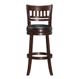 Edmond Dark Cherry Swivel Pub Height Chair