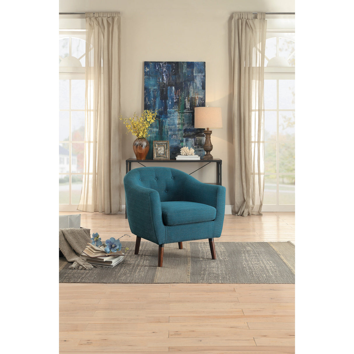 Lucille Blue Accent Chair