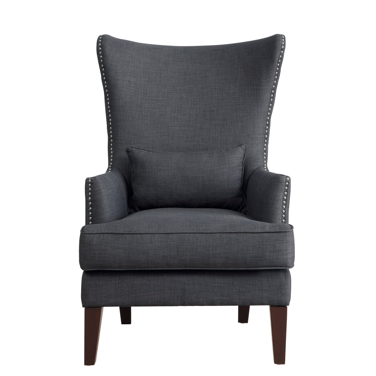 Avina Gray Accent Chair with Kidney Pillow