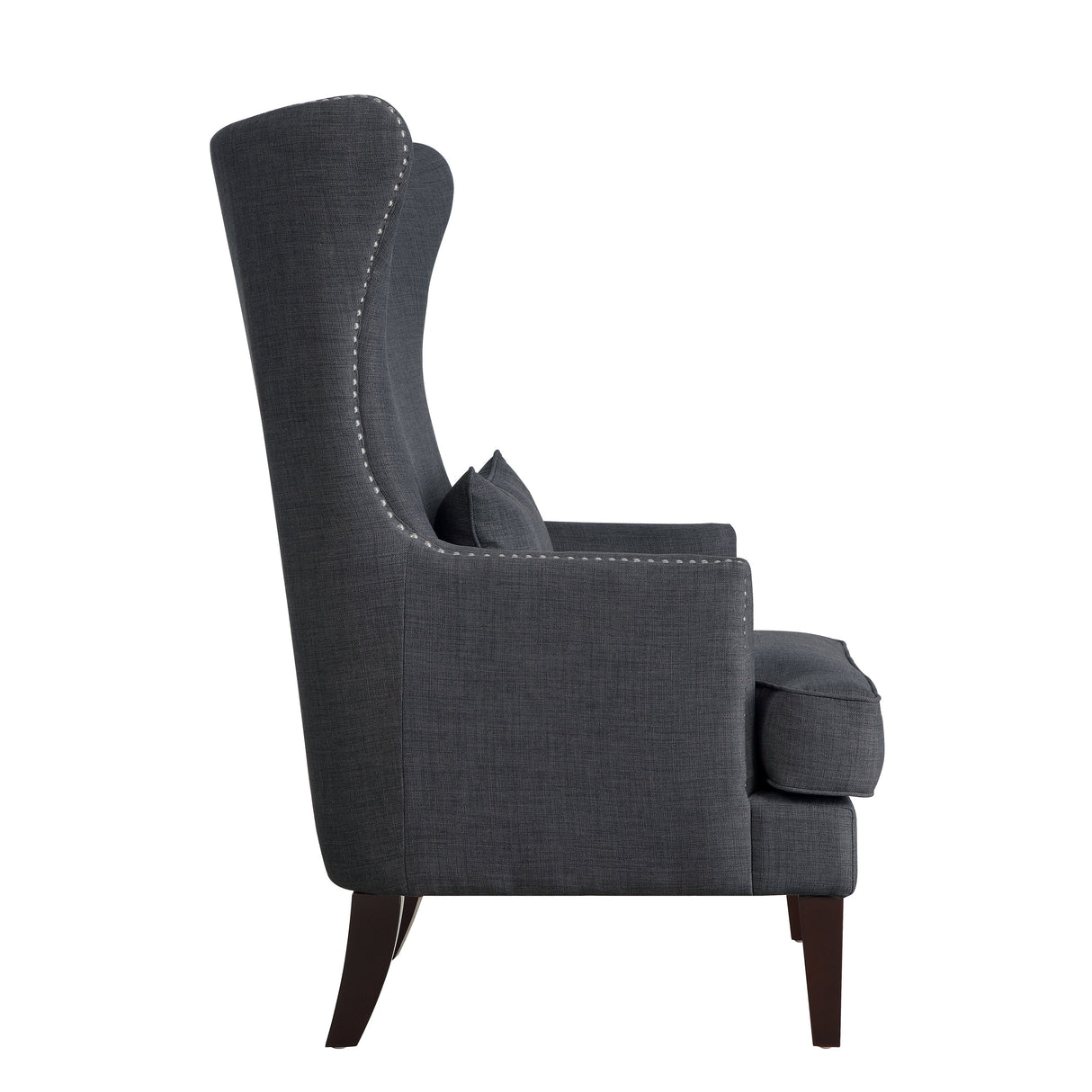 Avina Gray Accent Chair with Kidney Pillow