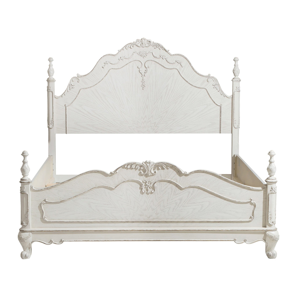 Cinderella Antique White Queen Bed