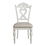 Cinderella Antique White Writing Desk Chair