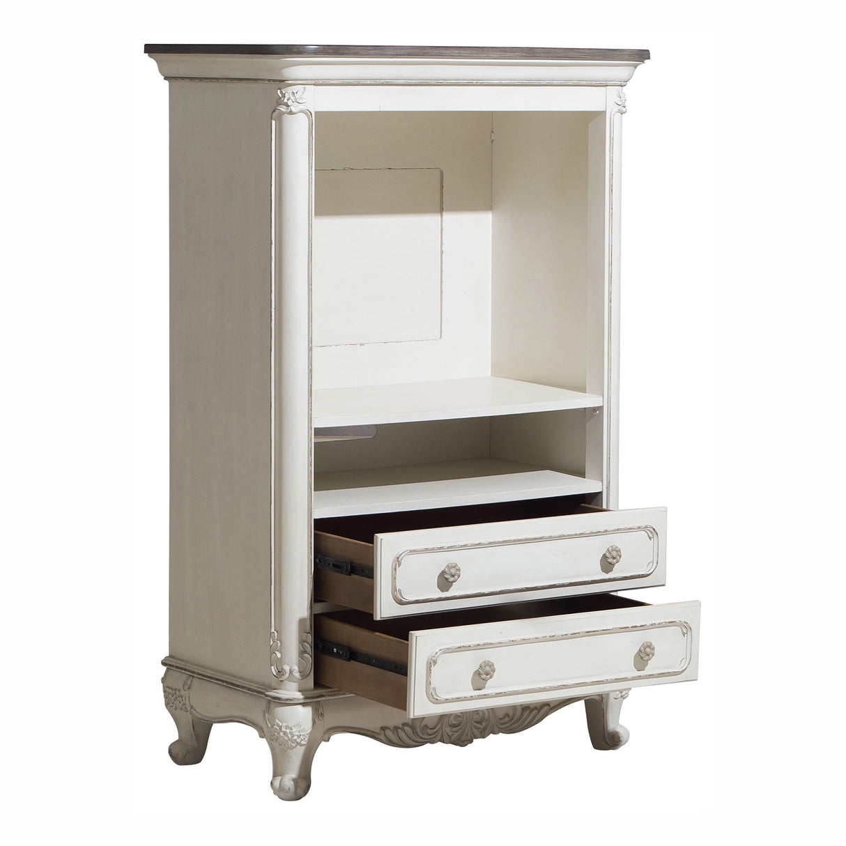 Cinderella Antique White Armoire