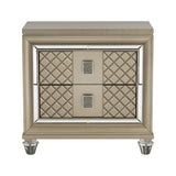 Loudon Champagne Metallic Nightstand