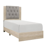 Whiting Natural Twin Upholstered Panel Bed