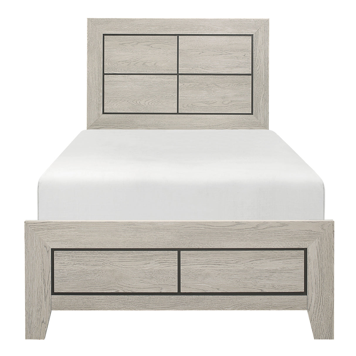 Quinby Light Brown Twin Bed