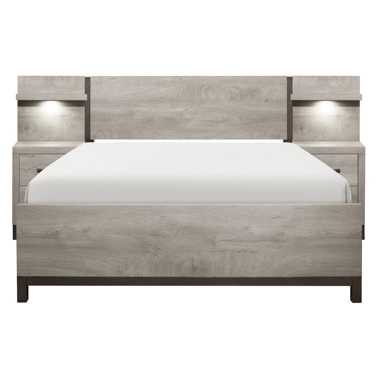 Zephyr Light Gray Full Wall Bed