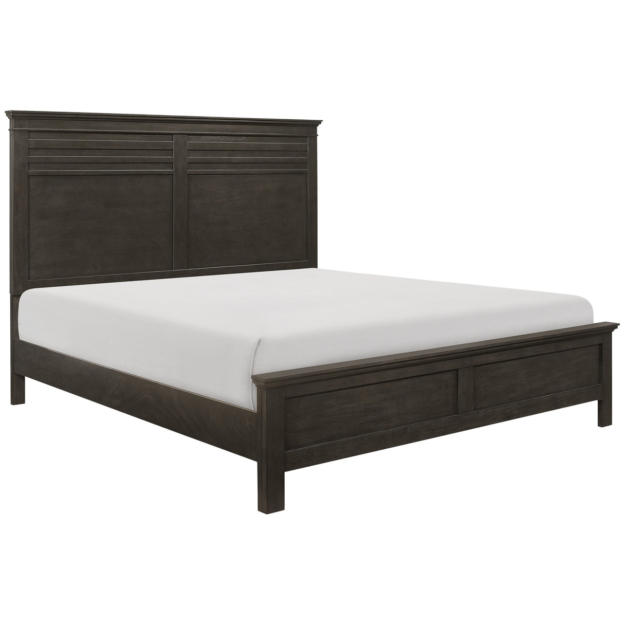 Blaire Farm Charcoal Gray King Panel Bed