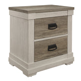 Arcadia White/Weathered Gray Nightstand