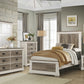 Arcadia White/Weathered Gray Twin Bed