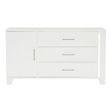 Kerren White High Gloss Dresser, LED Lighting