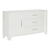 Kerren White High Gloss Dresser, LED Lighting