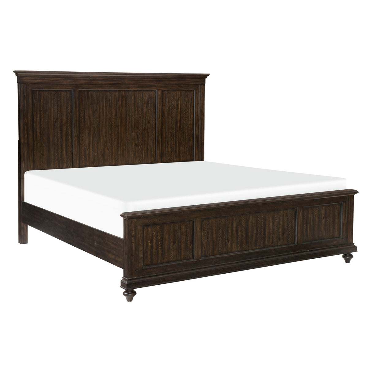 Cardano Driftwood Charcoal King Panel Bed