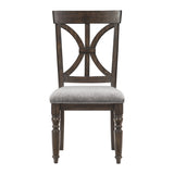 Cardano Driftwood Charcoal Side Chair, Set of 2
