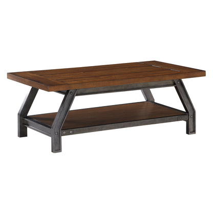 Holverson Rustic Brown Cocktail Table
