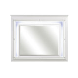 Allura White LED Upholstered Panel Bedroom Set