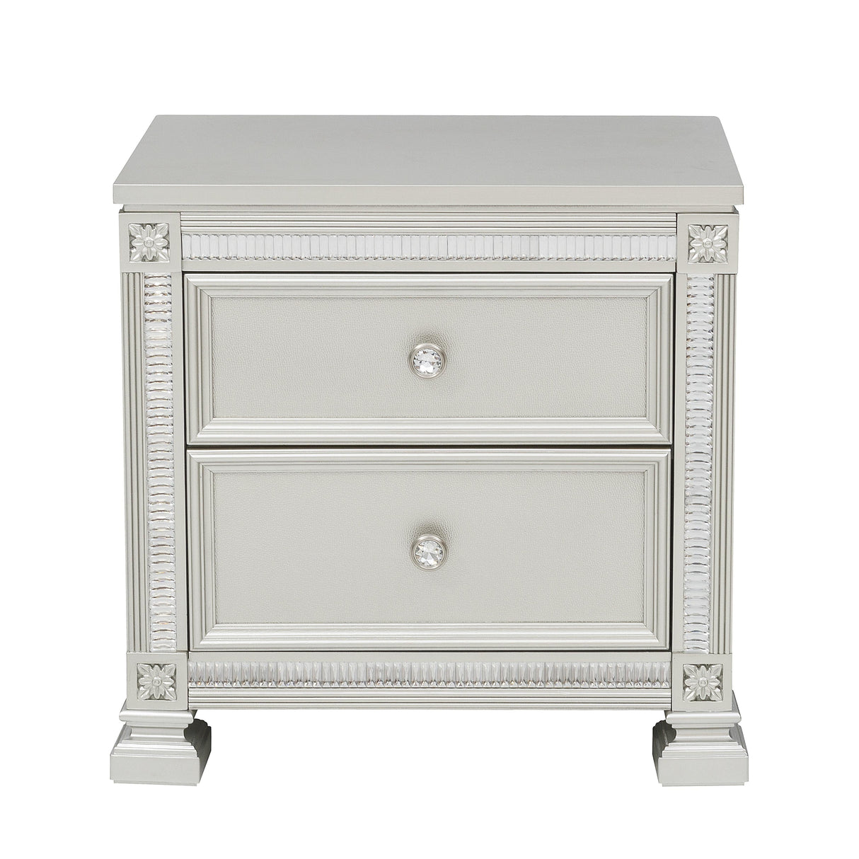 Bevelle Silver Nightstand