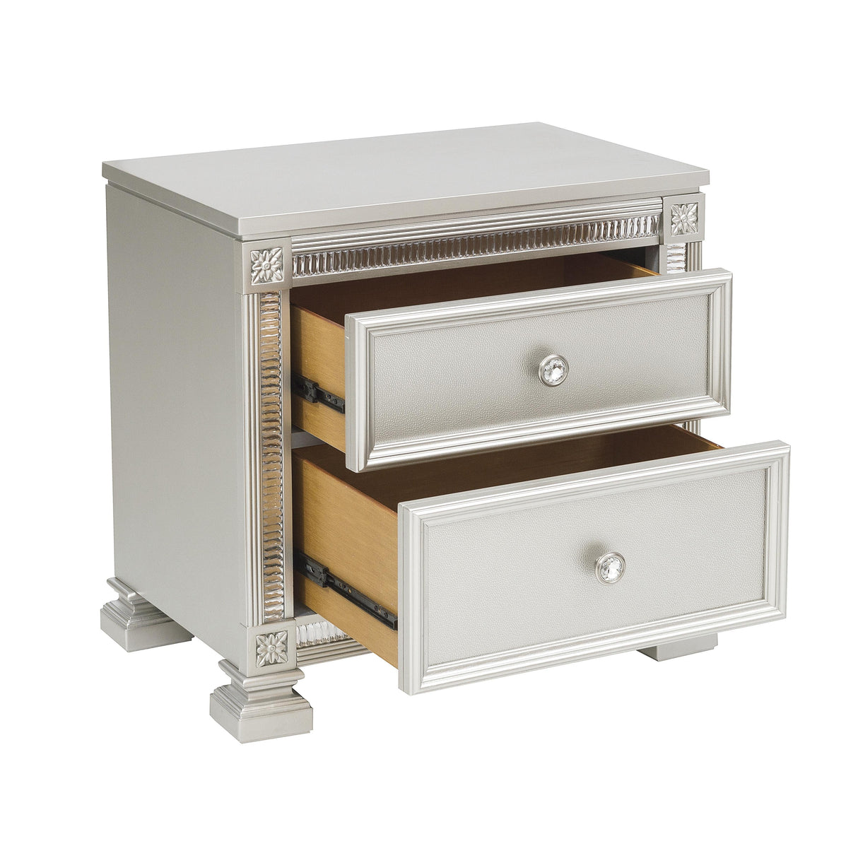 Bevelle Silver Nightstand