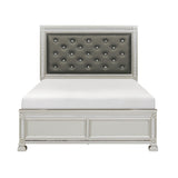 Bevelle Silver Upholstered King Bed