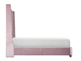 Franco Pink Velvet King Upholstered Bed - Eve Furniture
