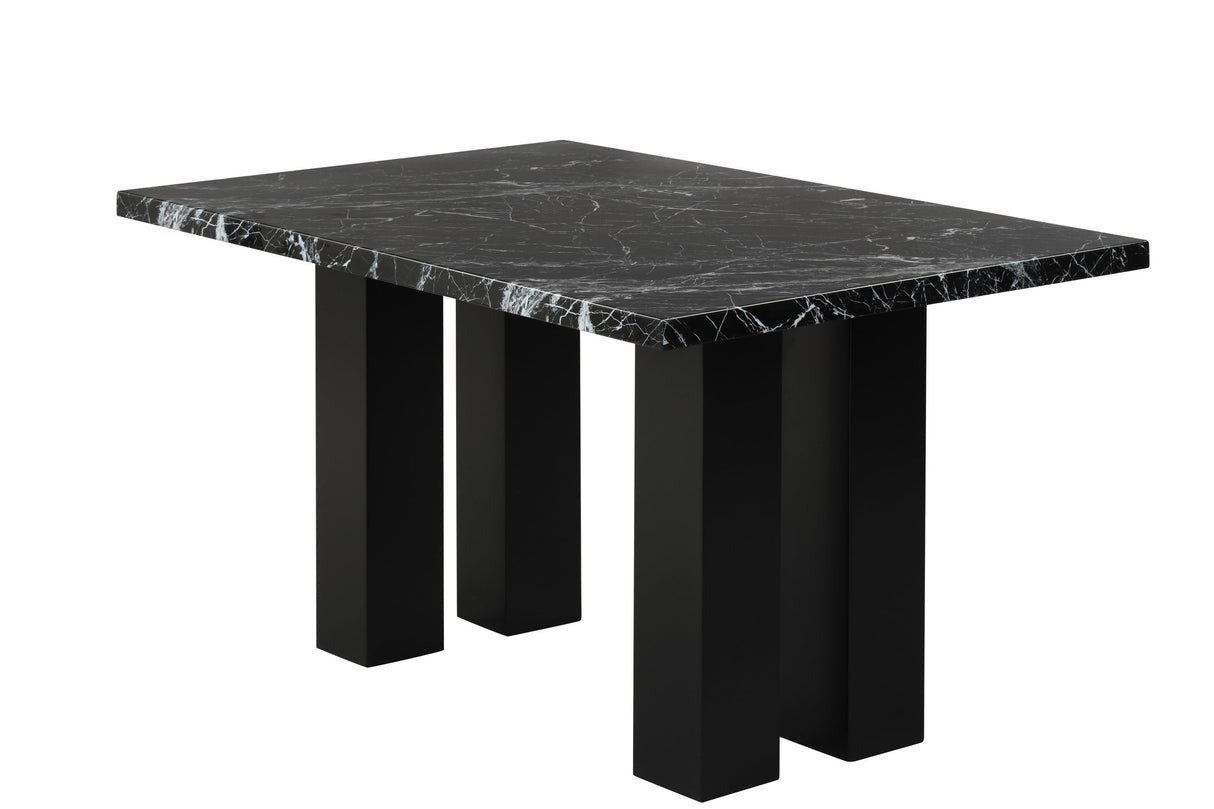 Stockholm Onyx 7-Piece Faux Marble Counter Height Set