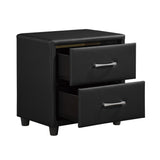 Lorenzi Black Nightstand