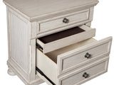 Bethel Wire Brushed White Nightstand