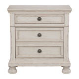 Bethel Wire Brushed White Nightstand