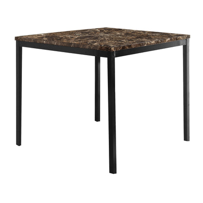Tempe Brown/Black Marble-Top Counter Height Table