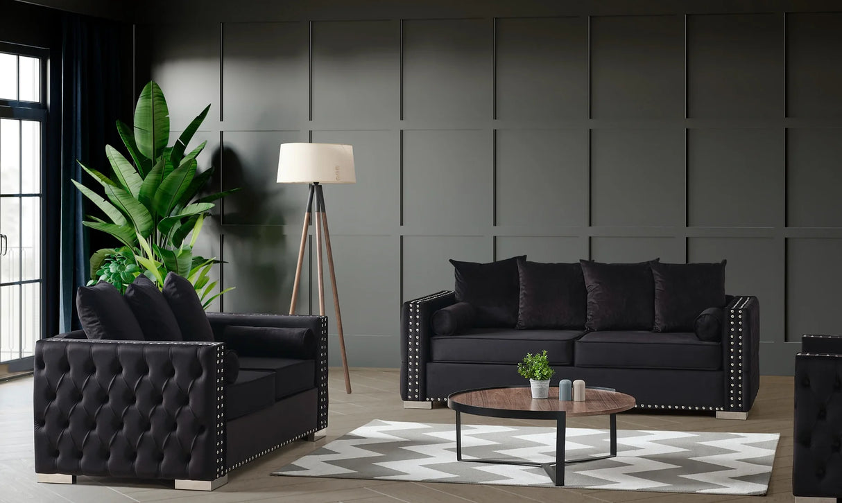 S6303 Lotus (Black) Living Room set