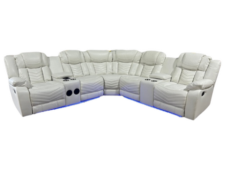 S2021 Lucky Charm Sectional (White) - Eve Furniture