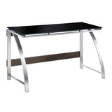 Tioga Espresso/Chrome Writing Desk