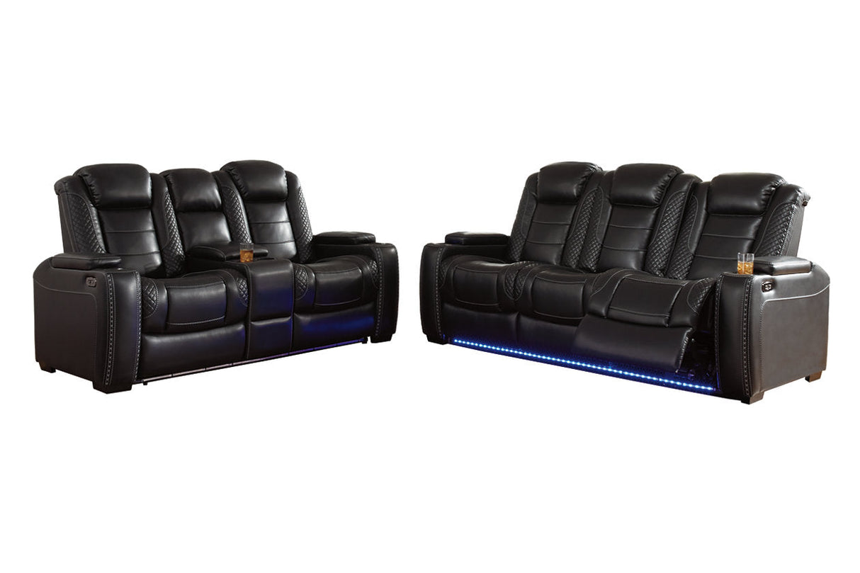 Party Time Midnight Power Reclining Sofa