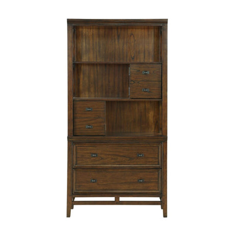 Frazier Park Brown Cherry Wood Bookcase