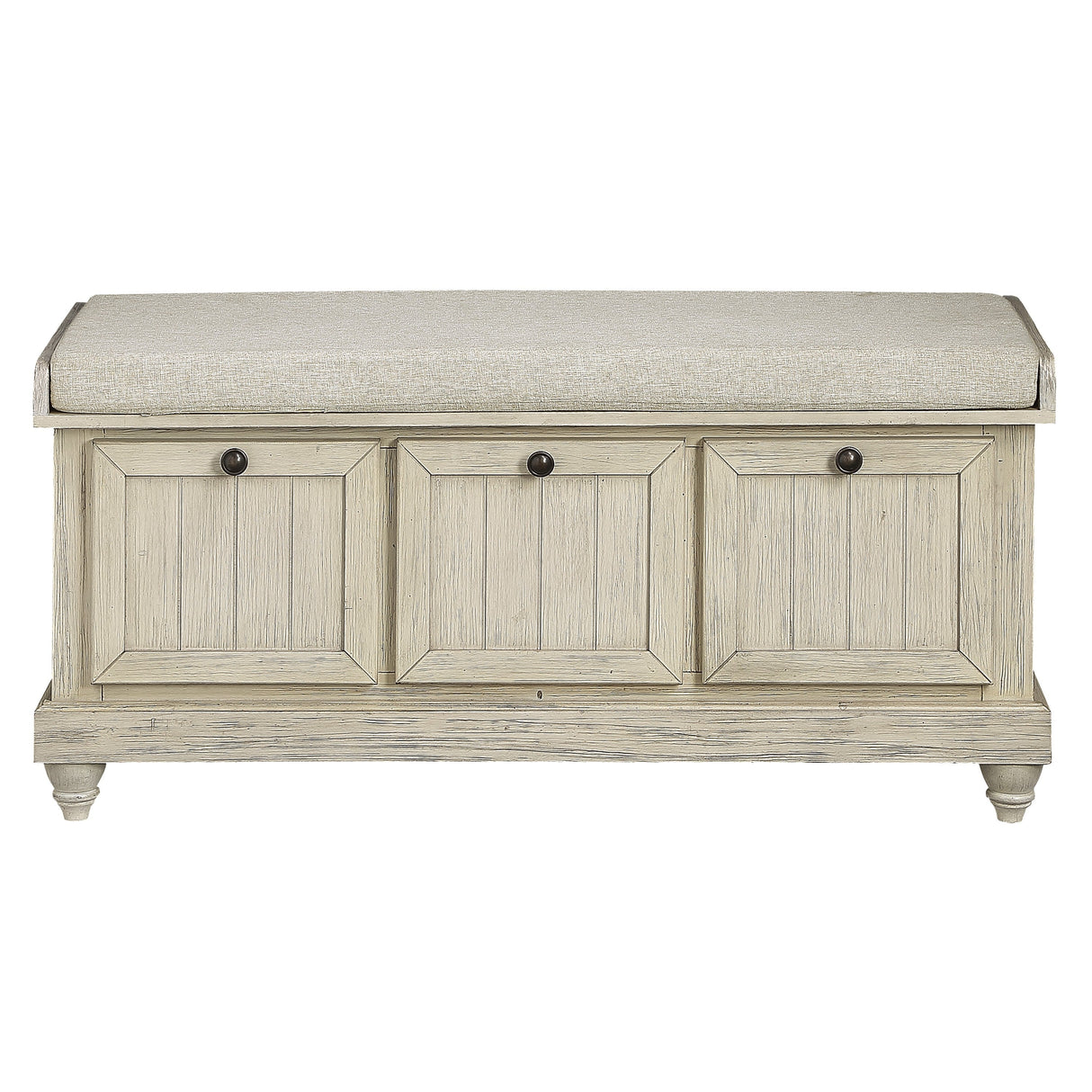 Woodwell Antique White Lift Top Storage Bench