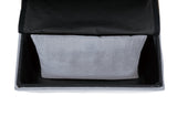 Garrell Gray Velvet Lift Top Storage Bench with Pull-out Bed