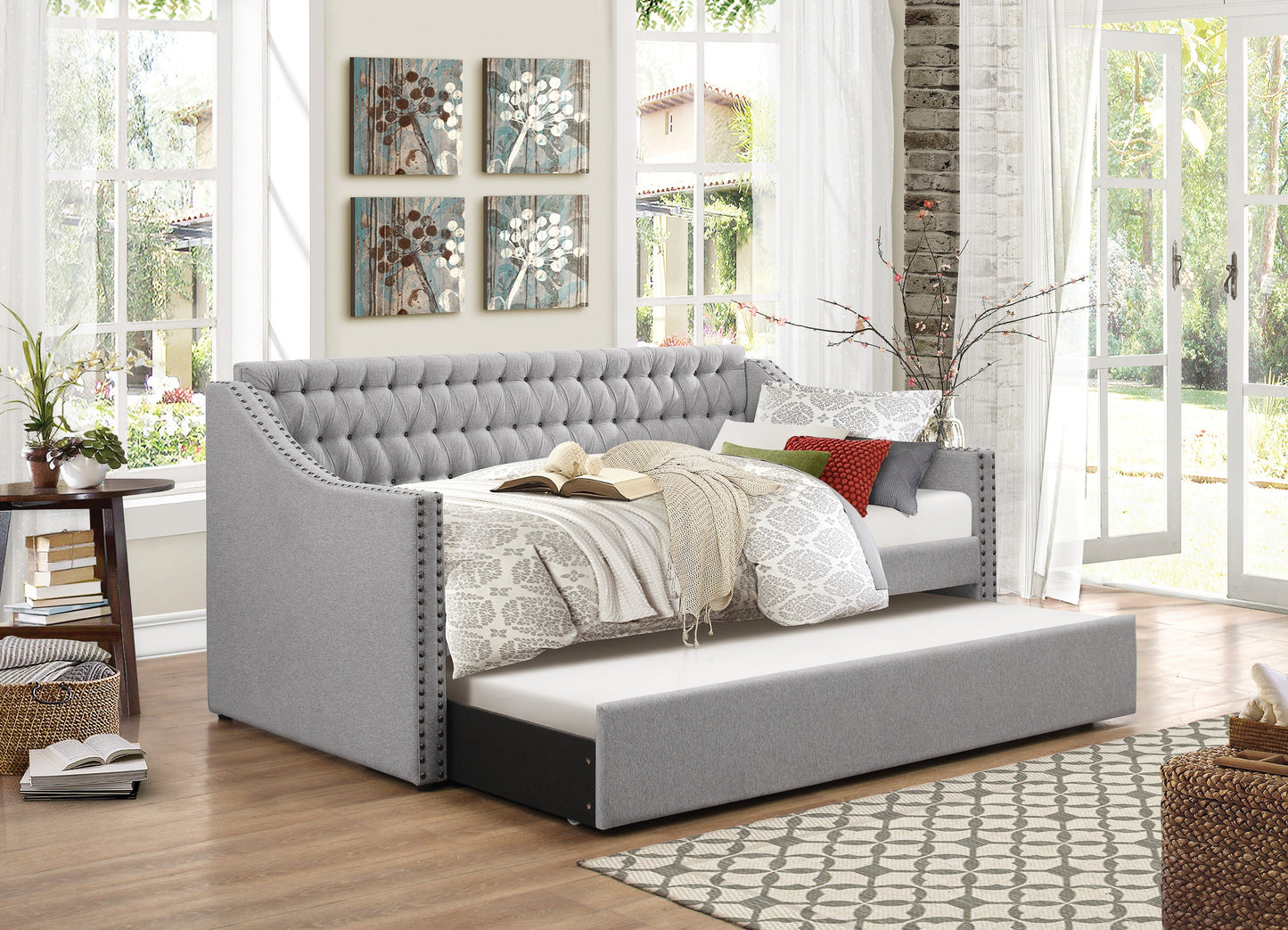 Tulney Gray Daybed with Trundle