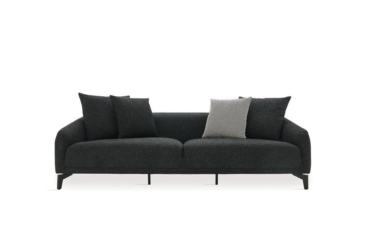 Velvet black sofa