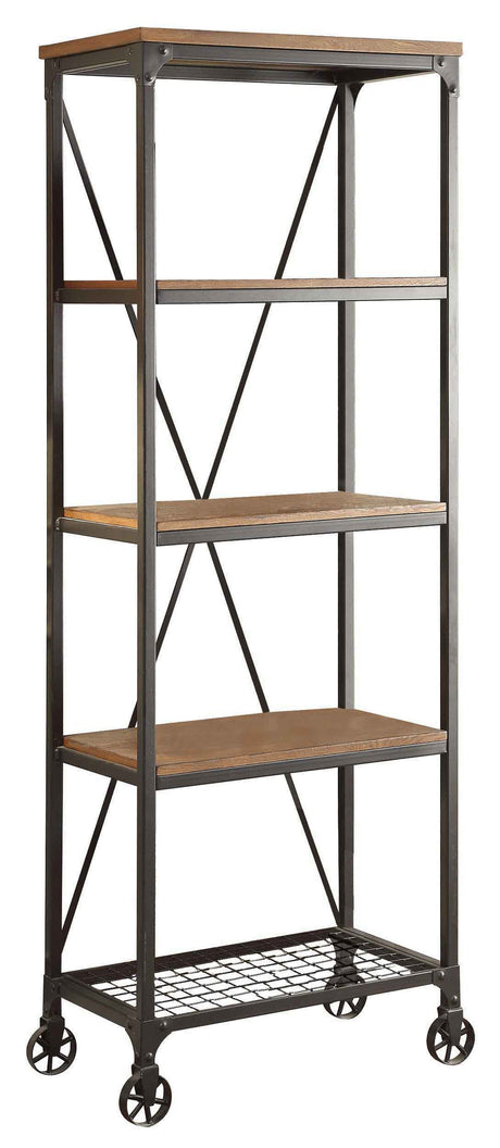 Millwood Natural/Rustic Black Bookcase