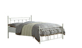 Lia White Twin Metal Platform Bed