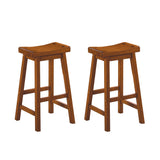 Saddleback Oak Pub Height  Stool, RTA, Set of 2